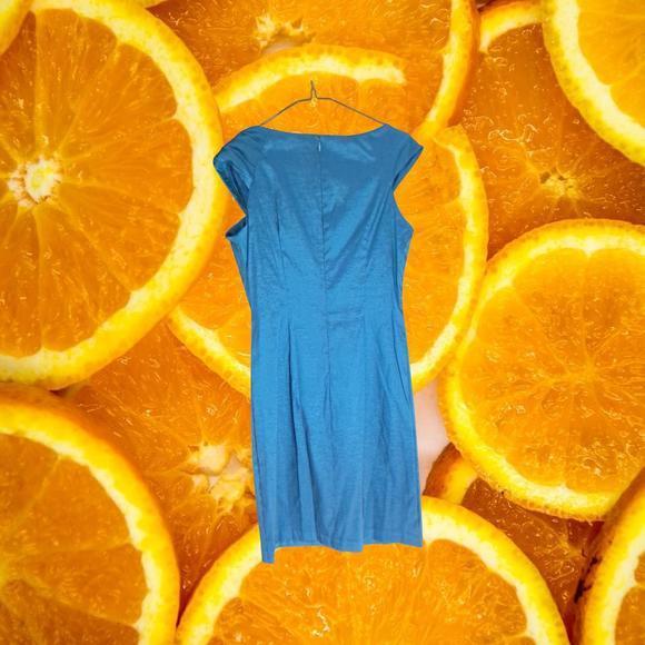 New Jessica Howard Blue Iridescent with Jeweled‎ Shoulder Dress Size 12 - Picture 7 of 7